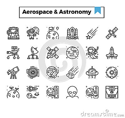 Aerospace and astronomy Vector Illustration