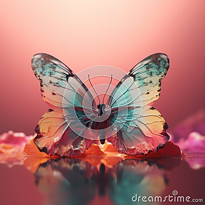 aesthetic photo of butterfly bright colors Stock Photo