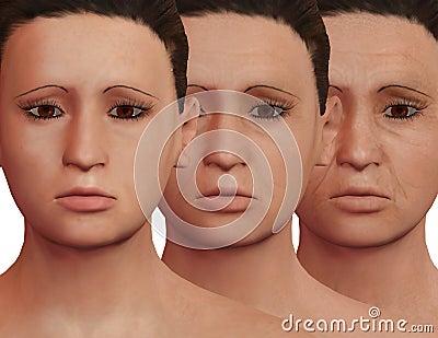 Aesthetic process of rejuvenation after PRP therapy. Facial dermatological treatment Stock Photo