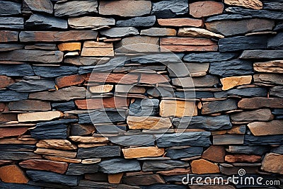 Aesthetic richness Vibrant patterns and textures embellish the stone walls Stock Photo