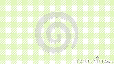 aesthetic soft pastel green tartan, gingham, plaid, checkers pattern wallpaper illustration Vector Illustration