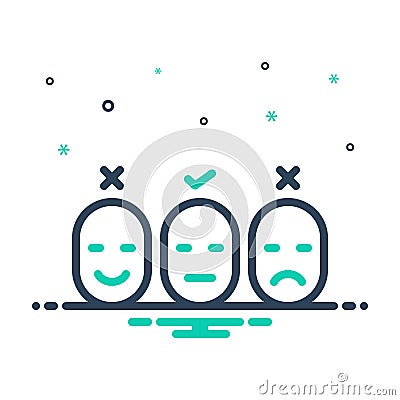 Mix icon for Affecting, fake and sham Stock Photo