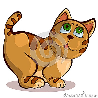 Affectionate cat Vector Illustration