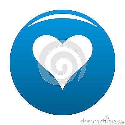 Affectionate heart icon blue Cartoon Illustration
