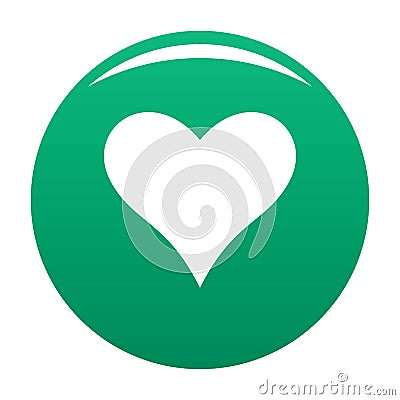 Affectionate heart icon vector green Vector Illustration