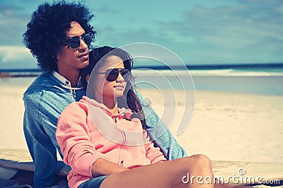 Affectionate latino couple Stock Photo