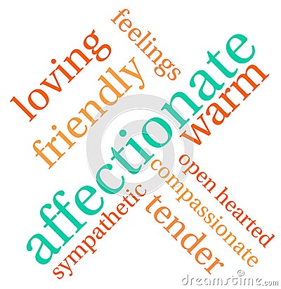 Affectionate Word Cloud Vector Illustration