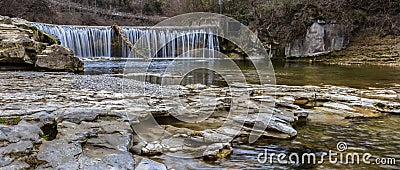 The Affenschlucht waterfall at the river Toss, Switzerland Stock Photo