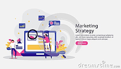 affiliate digital marketing strategy concept. refer a friend with people character sharing referral business partnership and earn Vector Illustration