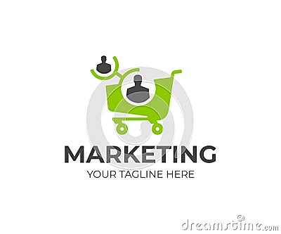 Affiliate marketing logo template. Referral program vector design Vector Illustration