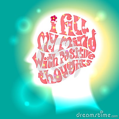 Affirmations Color Vector Illustration