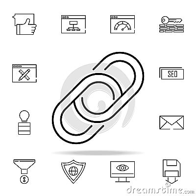 affix icon. seo and online marketing icons universal set for web and mobile Stock Photo