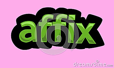 AFFIX writing vector design on a pink background Stock Photo