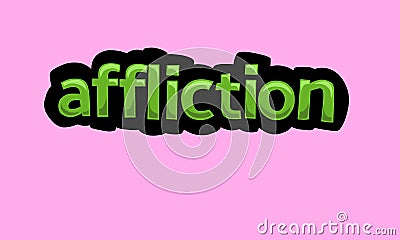 AFFLICTION writing vector design on a pink background Vector Illustration