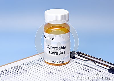 Affordable Care Act Insurance Stock Photo