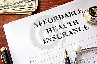 Affordable health insurance. Stock Photo