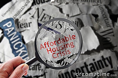 Affordable Housing Crisis Stock Photo