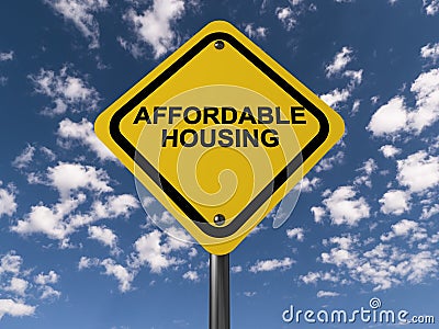 Affordable housing sign Stock Photo