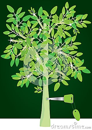 Afforestation Is Success Key_eps Vector Illustration