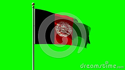 Afganistan flaga animacja zbiory wideo. Video złożonej z ...
