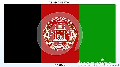 Vector Afghanistan flag Vector Illustration