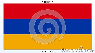 Vector Armenia flag, Armenia flag illustration, National flag of Armenia Vector Illustration