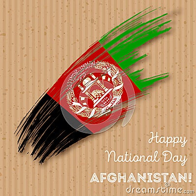 Afghanistan Independence Day Patriotic Design. Vector Illustration