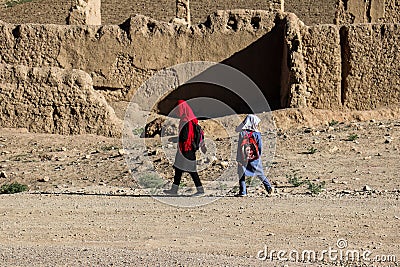 Afghanistan life in Bamyan Editorial Stock Photo