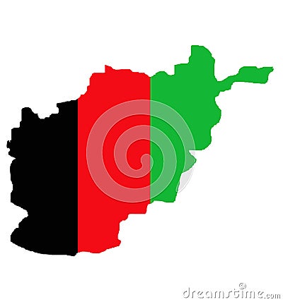 Afghanistan map outline Stock Photo