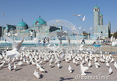 Afghanistan. Mosque in Mazari Sharif Editorial Stock Photo