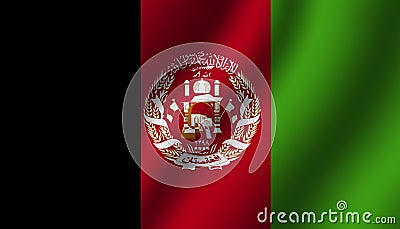 Afghanistan national wavy flag vector illustration Vector Illustration