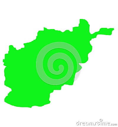 Afghanistan outline map Stock Photo