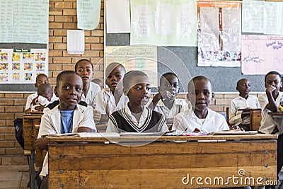 Afircan school children in classroom Editorial Stock Photo