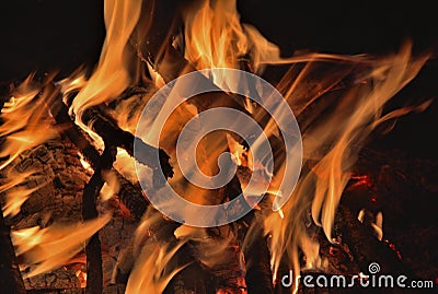 Aflame wood 20 Stock Photo