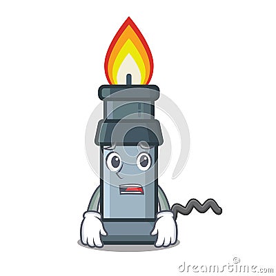 Afraid busen burner in the character pocket Vector Illustration