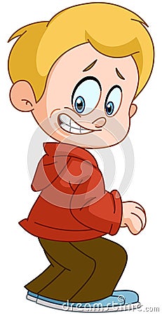 Afraid kid Vector Illustration