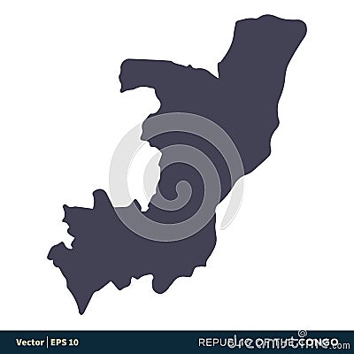 Republic of the Congo - Africa Countries Map Icon Vector Logo Template Illustration Design. Vector EPS 10. Vector Illustration