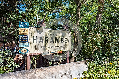 Africa area at the Animal Kingdom at Walt Disney World Editorial Stock Photo