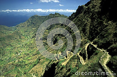 AFRICA CAPE VERDE SANTO ANTAO Editorial Stock Photo