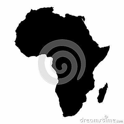 Africa silhouette map Stock Photo