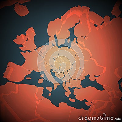 Africa and Europe abstract map. Vector background. Futuristic style card. Vector Illustration