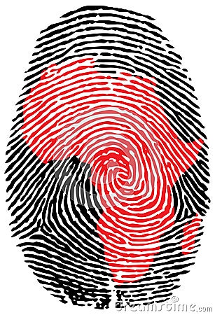 Africa-fingerprint Vector Illustration