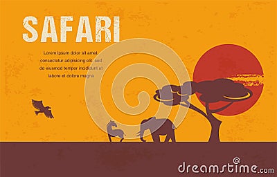 Africa - infographics and background Vector Illustration