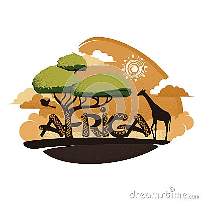 Africa logo Vector Illustration