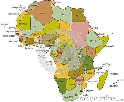 Africa Map Vector Illustration