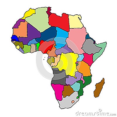 Africa map Stock Photo