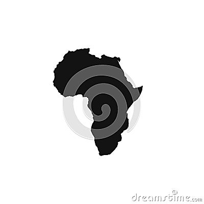 Africa map icon. Flat simple black design. vector EPS10 Stock Photo