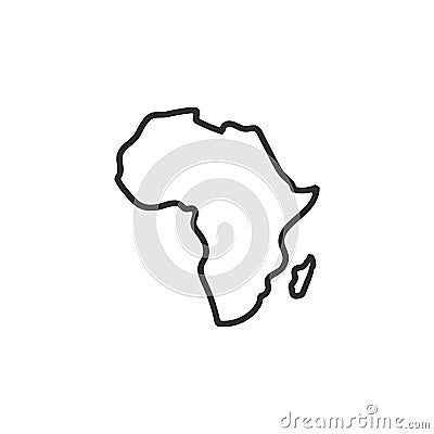 Africa map icon. isolated on white background. Vector illustration Vector Illustration