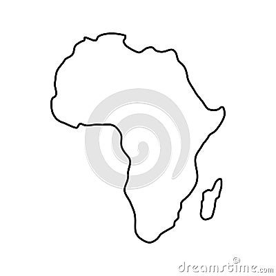 Africa map silhouette Vector Illustration