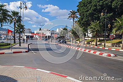Africa, Morocco, Tanger, city, cars and urban view. 2013 Editorial Stock Photo